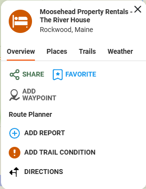 Moosehead Property Rentals - The River House